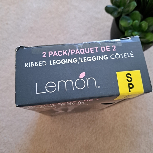 Lemon Ribbed Leggings 2-Pack Women's Size Small Black New In Box - Picture 9 of 11